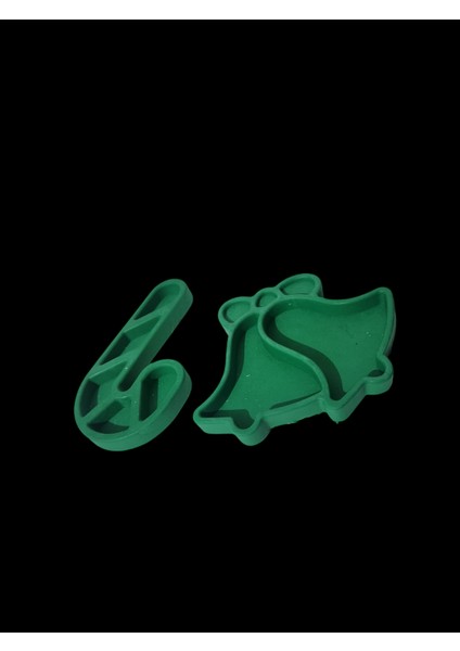 Sevimli Kış Sunum Seti - Yılbaşı Özel - Yeşil ( Kırılmaz )