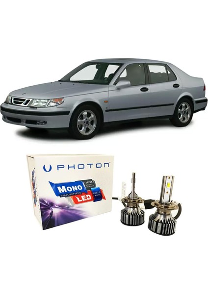 Saab 9-5 LED Xenon Kısa Far Ampulü H1 Mono Yeni Seri Beyaz 1997-2001