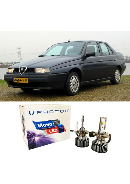 Alfa Romeo 155 LED Xenon Kısa Far Ampulü H1 Mono Yeni Seri Beyaz