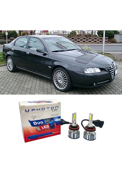 Alfa Romeo 166 LED Xenon Uzun Far Ampulü Hb3 Duo Yeni Seri Beyaz