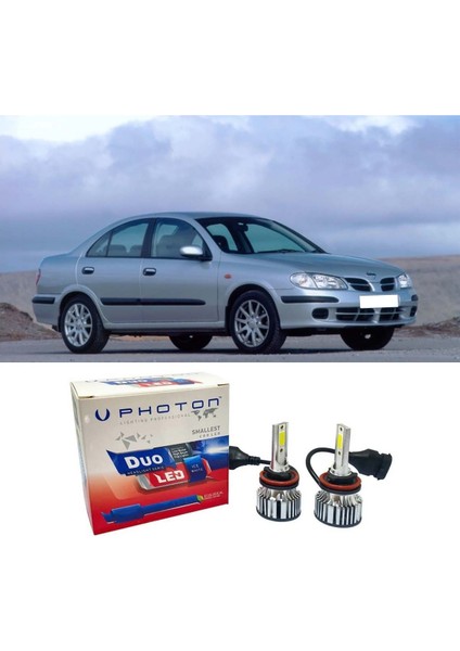 Nissan Almera LED Xenon Kısa Far Ampulü H7 Duo Yeni Seri Beyaz 2001-2004