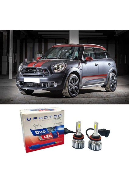 Mini Cooper Countryman R60 LED Xenon Sis Far Ampulü H8 Duo Yeni Seri Beyaz 2010-2016