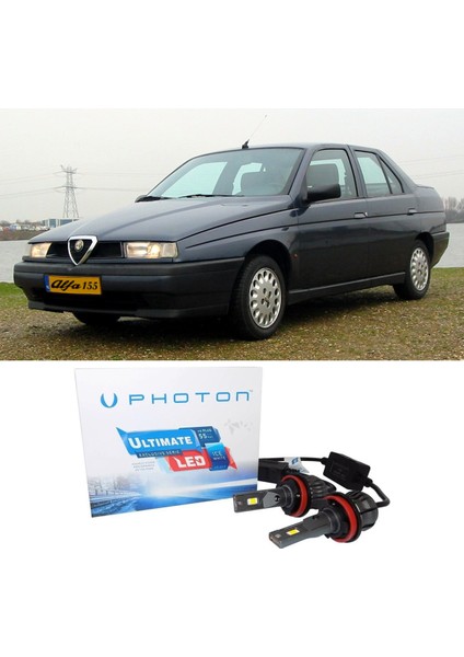 Alfa Romeo 155 LED Xenon Kısa Far Ampulü H1 Ultimate Yeni Seri Beyaz