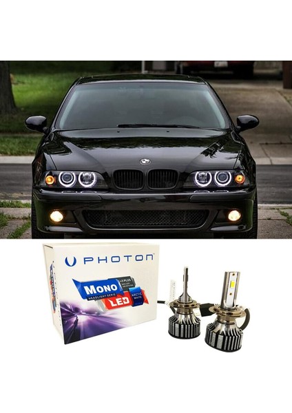 Bmw E39 LED Xenon Uzun Far Ampulü H7 Mono Yeni Seri Beyaz 2000-2004