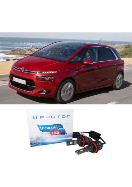 Citroen C4 Picasso LED Xenon Uzun Far Ampulü H1 Ultimate Yeni Seri Beyaz 2006 - 2019