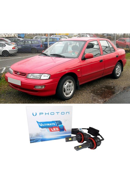 Kia Sephia LED Xenon Uzun + Kısa Far Ampulü H4 Ultimate Yeni Seri Beyaz 1992-2004