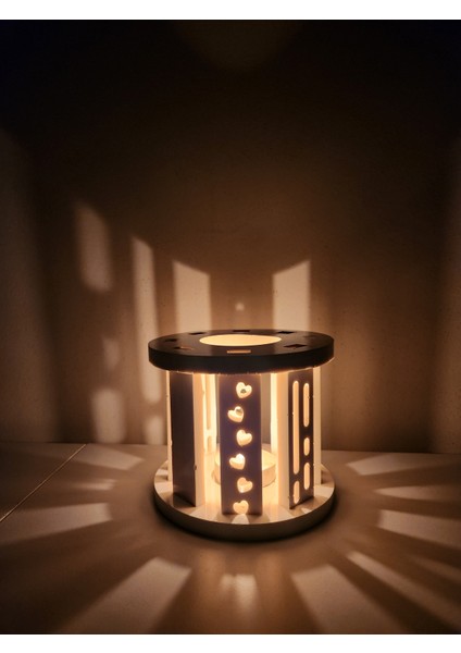 Beyaz Zerafet Tealıght Şamdan Seti - Küçük ( Kırılmaz )