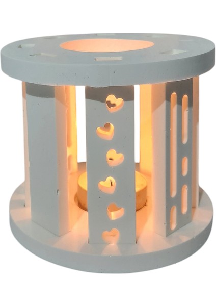 Beyaz Zerafet Tealıght Şamdan Seti - Küçük ( Kırılmaz ) modelleri