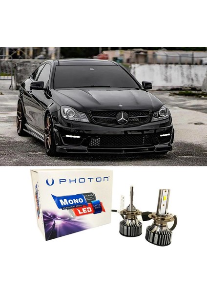 Mercedes C180 W204 LED Xenon Viraj Aydınlatma Far Ampulü H7 Mono Yeni Seri Beyaz 2009-2014