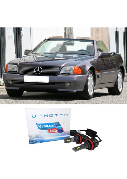 Mercedes Sl R129 LED Xenon Uzun + Kısa Far Ampulü H4 Ultimate Yeni Seri Beyaz