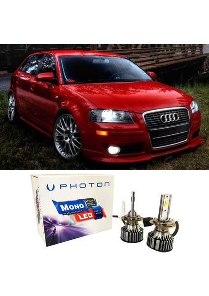 Audi A3 8p LED Xenon Uzun Far Ampulü H7 Mono Yeni Seri Beyaz 2004 - 2008
