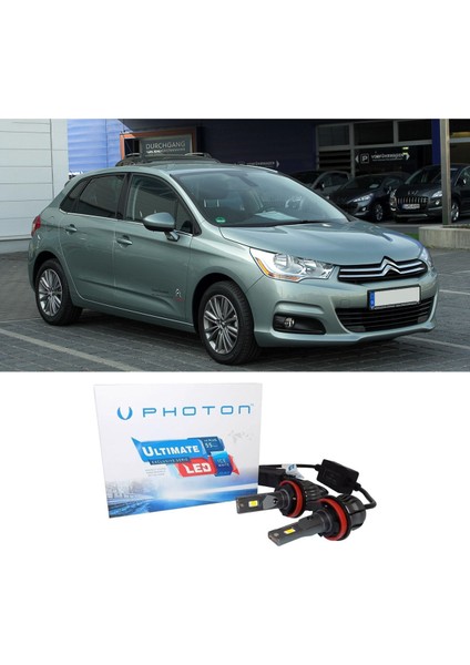 Citroen C4 LED Xenon Uzun Far Ampulü H1 Ultimate Yeni Seri Beyaz 2004-2012