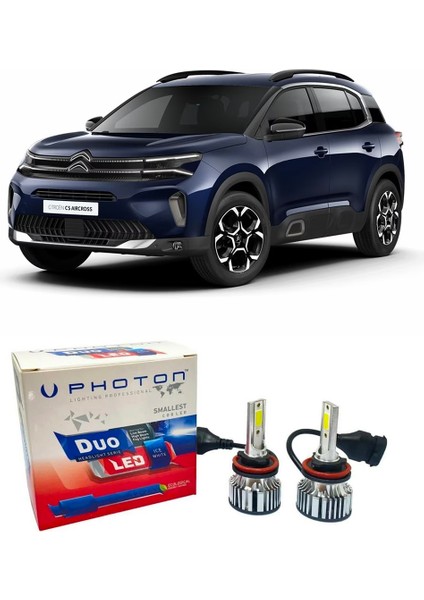 Citroen C5 Aircross LED Xenon Kısa Far Ampulü H7 Duo Yeni Seri Beyaz