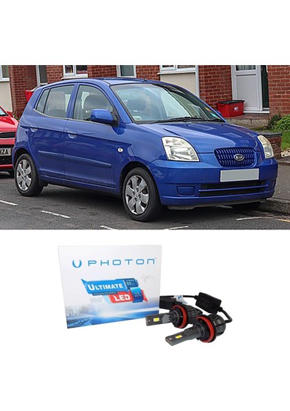 Kia Picanto LED Xenon Uzun + Kısa Far Ampulü H4 Ultimate Yeni Seri Beyaz
