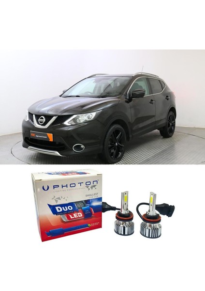 Nissan Qashqai J11 LED Xenon Sis Far Ampulü H8 Duo Yeni Seri Beyaz 2014+