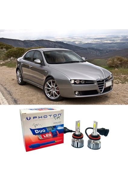 Alfa Romeo 159 LED Xenon Kısa Far Ampulü H7 Duo Yeni Seri Beyaz