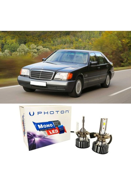Mercedes S W140 LED Xenon Uzun Far Ampulü H1 Mono Yeni Seri Beyaz 1993-1998