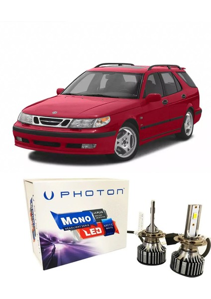 Saab 9-5 LED Xenon Kısa Far Ampulü H7 Mono Yeni Seri Beyaz 2001+