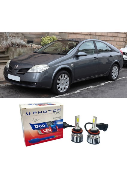Nissan Primera LED Xenon Uzun Far Ampulü H1 Duo Yeni Seri Beyaz 2000-2003