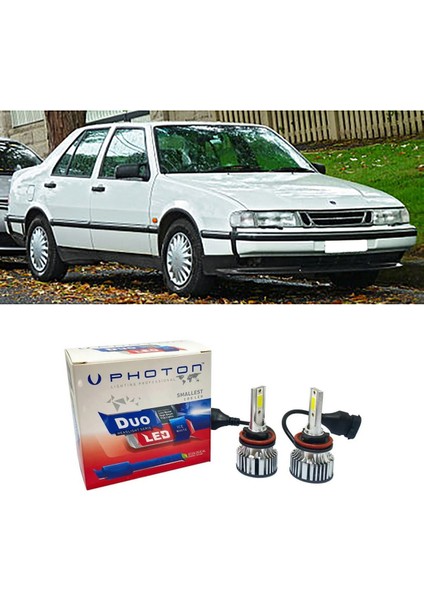 Saab 9000 LED Xenon Kısa Far Ampulü H1 Duo Yeni Seri Beyaz