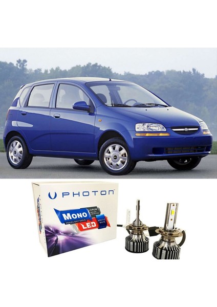 Chevrolet Kalos LED Xenon Uzun + Kısa Far Ampulü H4 Mono Yeni Seri Beyaz