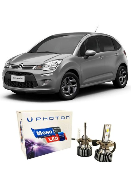 Citroen C3 LED Xenon Uzun Far Ampulü H1 Mono Yeni Seri Beyaz 2002-2016
