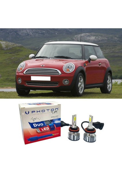Mini Cooper R56 LED Xenon Sis Far Ampulü H8 Duo Yeni Seri Beyaz 2006-2013