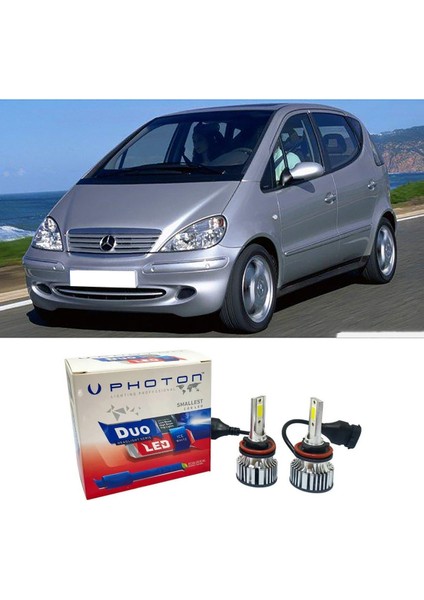 Mercedes A W168 LED Xenon Uzun Far Ampulü H7 Duo Yeni Seri Beyaz