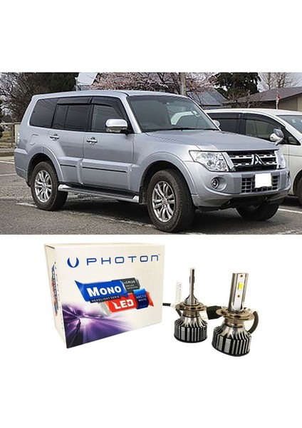 Mitsubishi Pajero LED Xenon Uzun + Kısa Far Ampulü H4 Mono Yeni Seri Beyaz