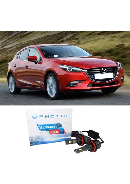 Mazda 3 LED Xenon Kısa Far Ampulü H11 Ultimate Yeni Seri Beyaz 2013-2018