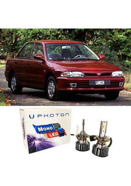 Mitsubishi Lancer LED Xenon Uzun + Kısa Far Ampulü H4 Mono Yeni Seri Beyaz 1993-1996