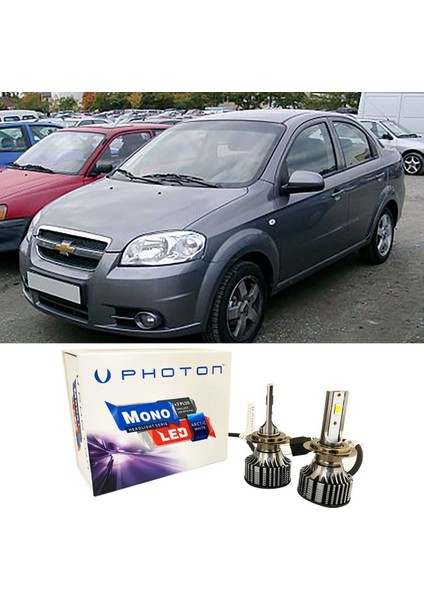 Chevrolet Aveo LED Xenon Uzun + Kısa Far Ampulü H4 Mono Yeni Seri Beyaz