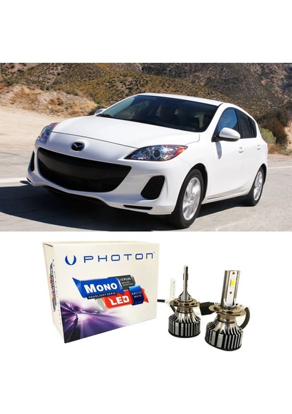 Mazda 3 LED Xenon Uzun Far Ampulü Hb3 Mono Yeni Seri Beyaz 2009-2013