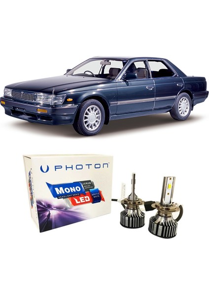 Nissan Laurel LED Xenon Uzun + Kısa Far Ampulü H4 Mono Yeni Seri Beyaz