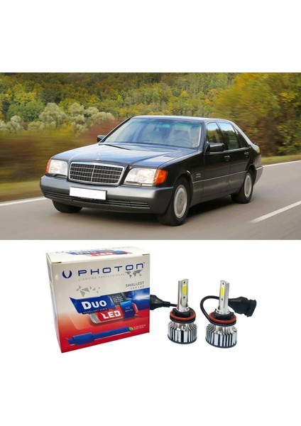 Mercedes S W140 LED Xenon Uzun Far Ampulü H1 Duo Yeni Seri Beyaz 1993-1998