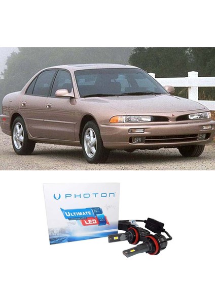 Mitsubishi Galant LED Xenon Uzun + Kısa Far Ampulü H4 Ultimate Yeni Seri Beyaz 1994 - 1997