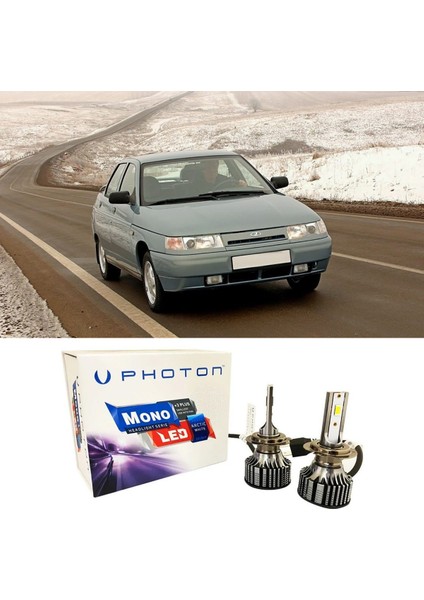 Lada Vega 2110 LED Xenon Uzun Far Ampulü H1 Mono Yeni Seri Beyaz