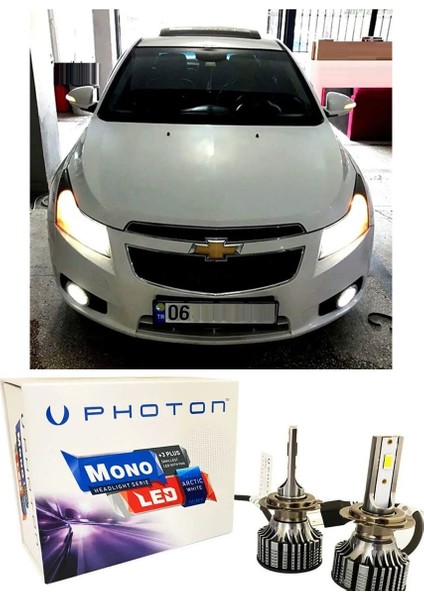 Chevrolet Cruze LED Xenon Uzun + Kısa Far Ampulü H4 Mono Yeni Seri Beyaz