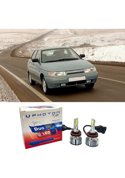 Lada Vega 2110 LED Xenon Kısa Far Ampulü H1 Duo Yeni Seri Beyaz