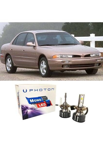 Mitsubishi Galant LED Xenon Uzun + Kısa Far Ampulü H4 Mono Yeni Seri Beyaz 1994 - 1997