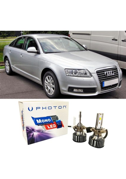 Audi A6 C6 LED Xenon Kısa Far Ampulü H7 Mono Yeni Seri Beyaz 2004-2011
