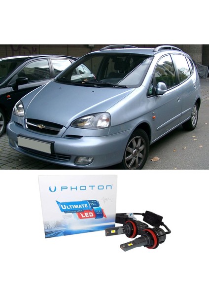 Chevrolet Rezzo LED Xenon Uzun + Kısa Far Ampulü H4 Ultimate Yeni Seri Beyaz