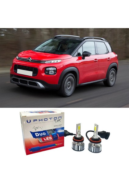 Citroen C3 Aircross LED Xenon Uzun Far Ampulü H7 Duo Yeni Seri Beyaz 2017+
