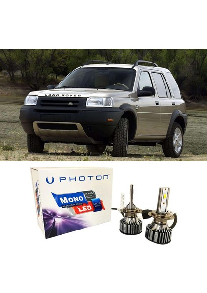 Land Rover Freelander LED Xenon Uzun + Kısa Far Ampulü H4 Mono Yeni Seri Beyaz 1997-2001