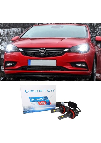 Opel Astra K LED Xenon Uzun Far Ampulü H1 Ultimate 9500 Lumens Yeni Seri Beyaz 2015+