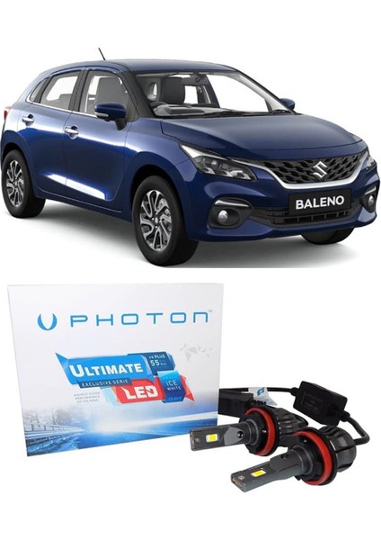 Suzuki Baleno LED Xenon Uzun+Kısa Far Ampulü H4 Ultimate 9500 Lumens Yeni Seri Beyaz