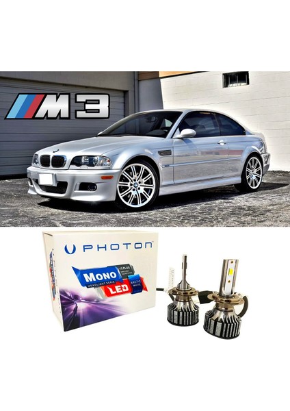 Bmw E46 LED Xenon Uzun Far Ampulü H7 Mono Yeni Seri Beyaz