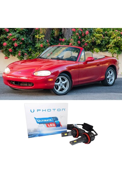 Mazda Mx5 LED Xenon Uzun + Kısa Far Ampulü H4 Ultimate Yeni Seri Beyaz