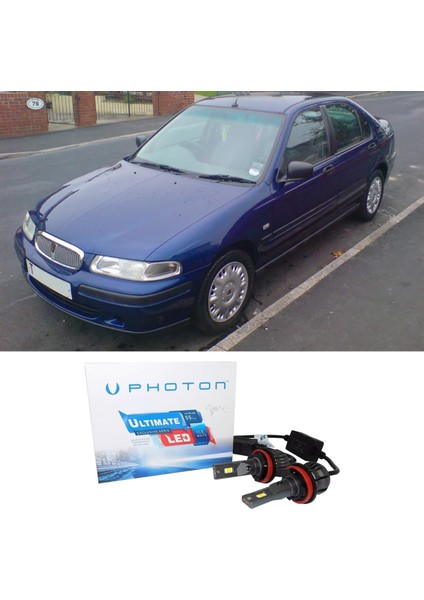 Rover 400 LED Xenon Uzun + Kısa Far Ampulü H4 Ultimate Yeni Seri Beyaz