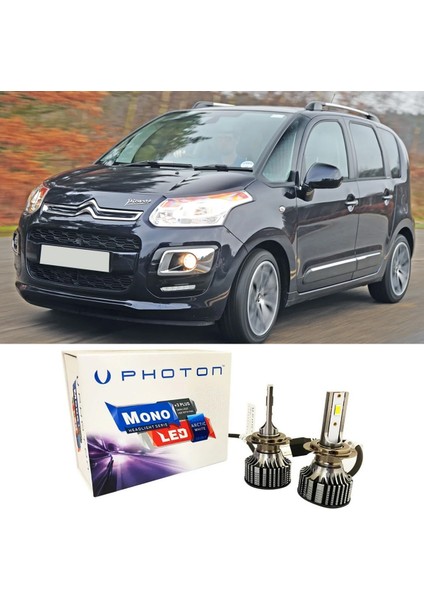 Citroen C3 Picasso LED Xenon Kısa Far Ampulü H7 Mono Yeni Seri Beyaz 2009 - 2017